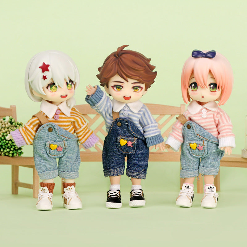 One-strap Overalls w Sweater