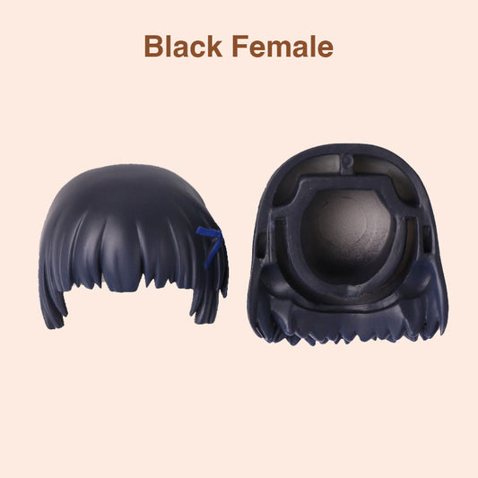 Black Female Hair for Nendoroid Dolls