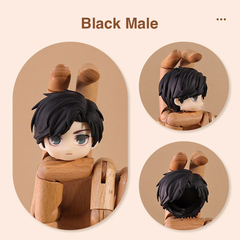 Pre-made Black Male Hair for Nendoroids