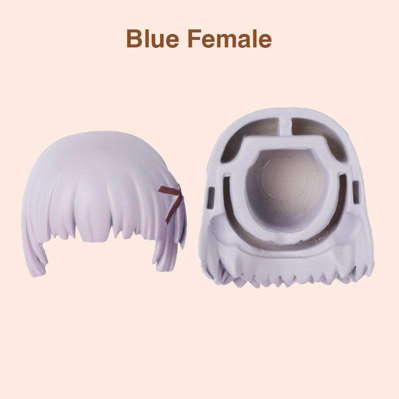 Blue Female Hair for Nendoroid Dolls