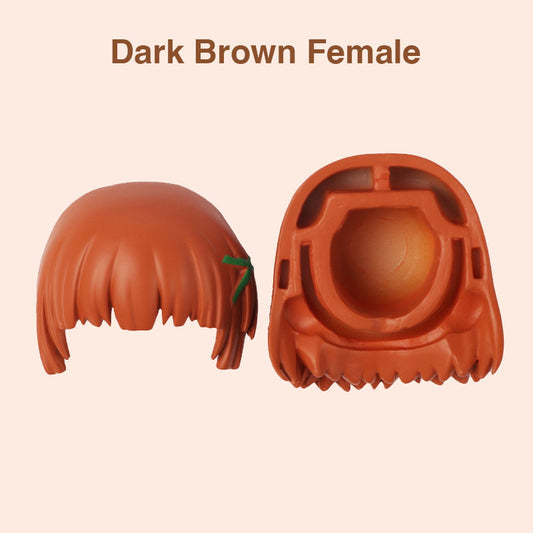 Dark Brown Female Hair for Nendoroid Dolls