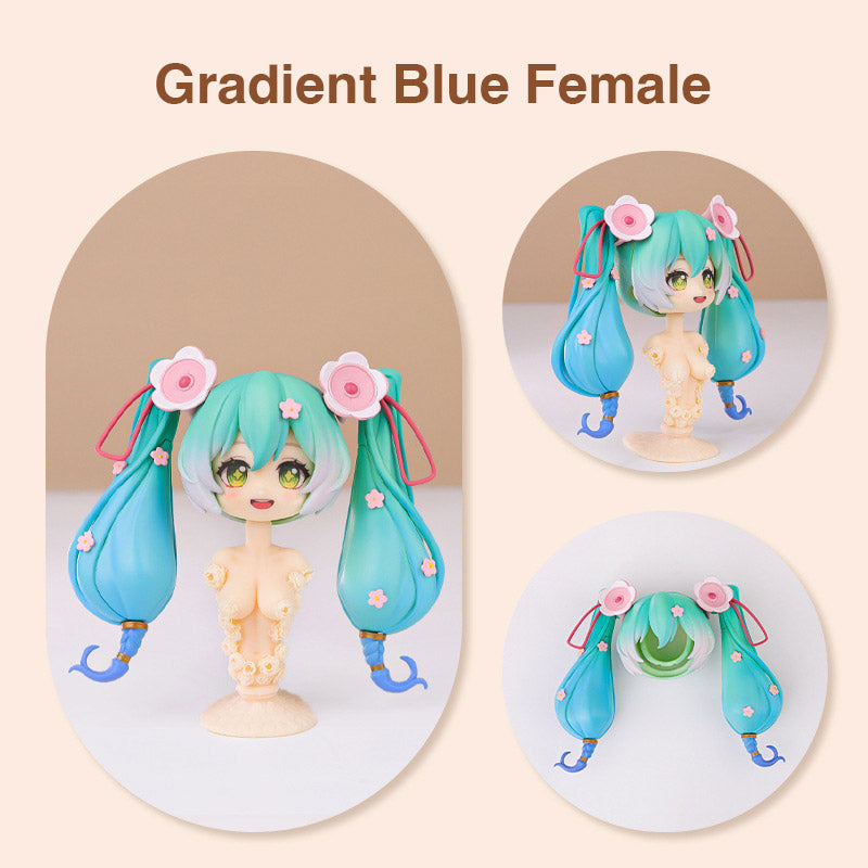 Gradient Blue Female Hair for Nendoroid Dolls