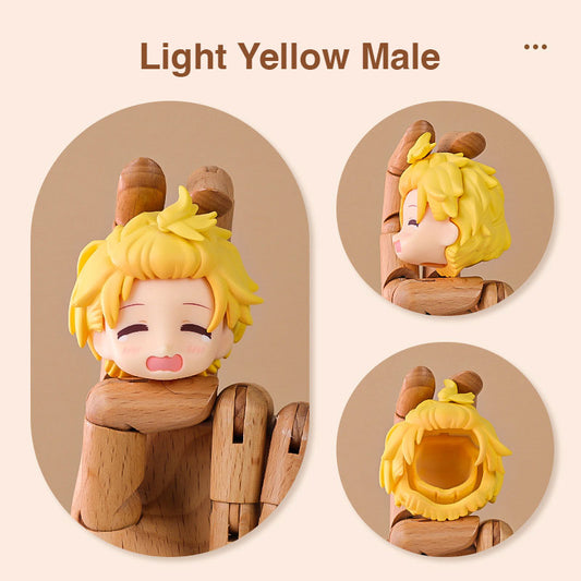 Pre-made Light Yellow Male Hair for Nendoroids