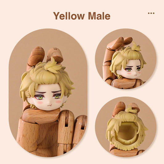Pre-made Yellow Male Hair for Nendoroids